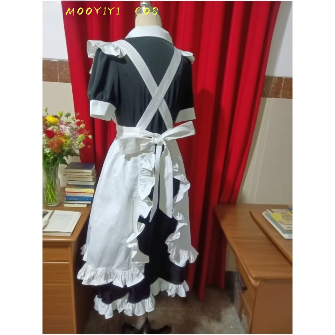 Kostum Cosplay Asuna Yuuki Baru Pakaian Pelayan Pameran Komik Pesta Permainan Peran Natal Halloween termasuk hiasan kepala dan kaus kaki