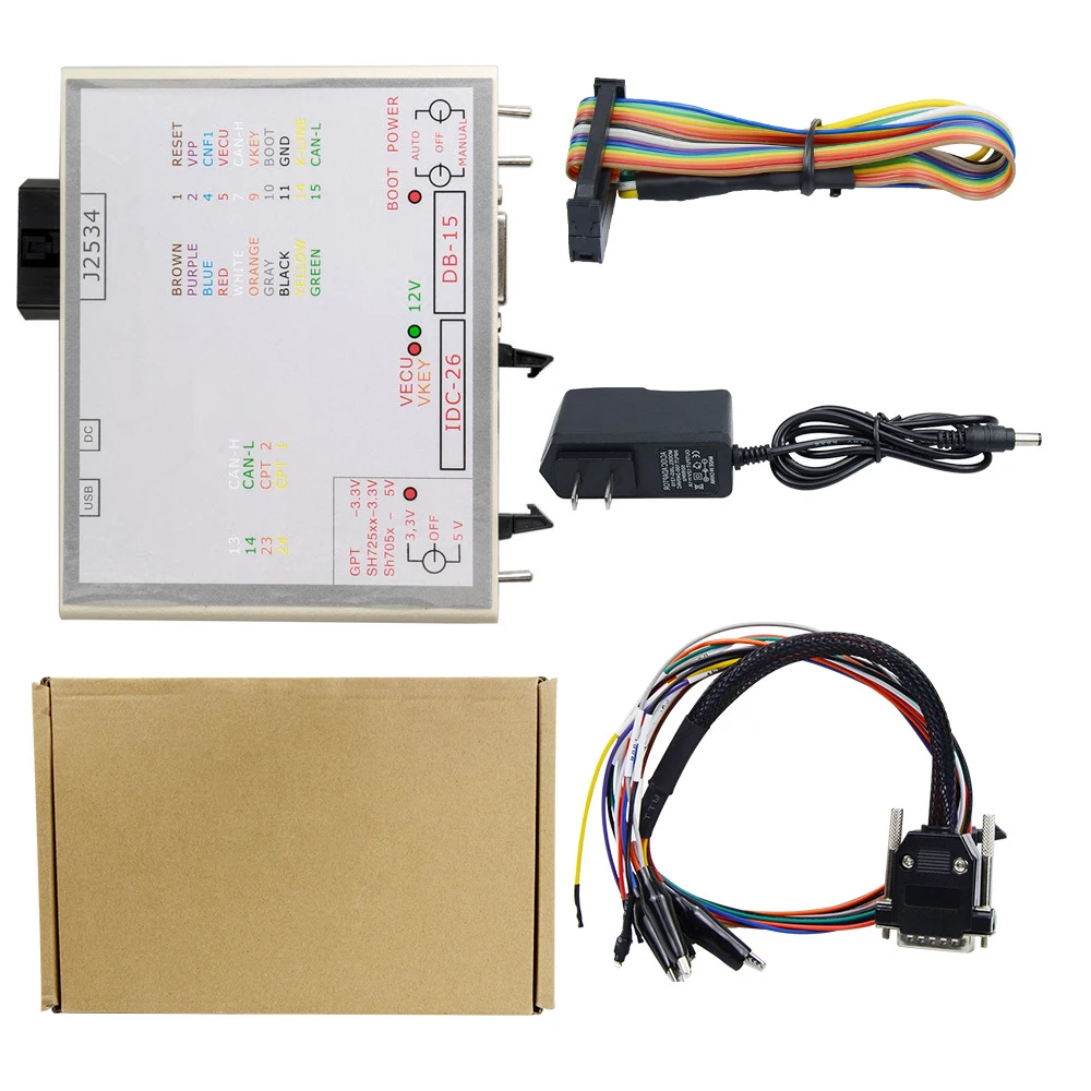 

JTAG PowerBox Works Openport J2534 Разъемы для блока питания JTAG Полные адаптеры работает 3 режима Зеленый светодиод