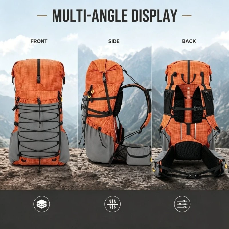 Unisex 70L Lightweight Internal Frame Hiking Backpack with Rain Cover for Camping And Outdoor Activities
