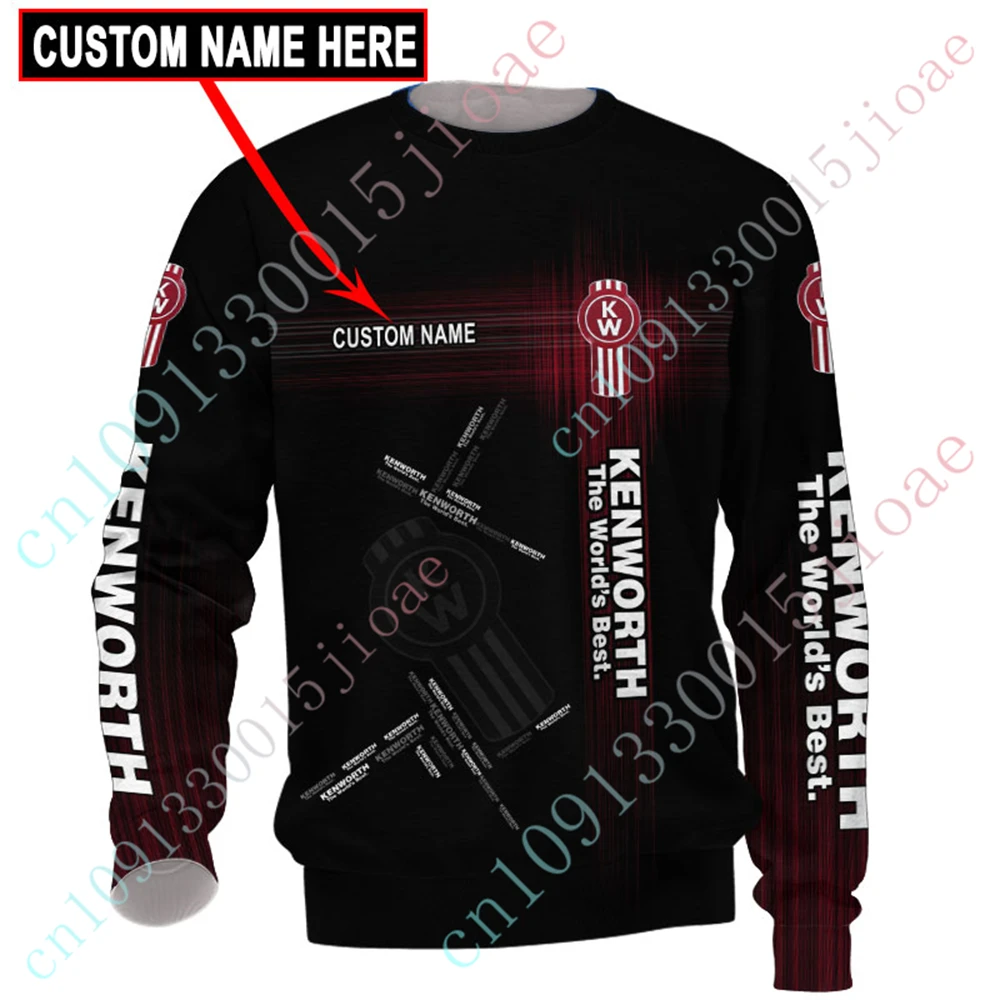 Kenworth Clothing Anime T Shirt For Men Women Harajuku O Neck Long Sleeve Unisex Oversized T-shirt Casual Sweatshirt Custom Logo