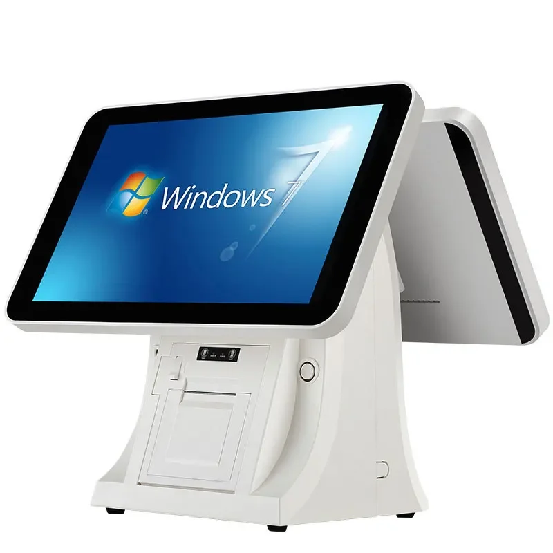 Windows Dual Screen Touch Terminal Pos System Cash Machines Register Capacitive Screen 2GB/4GB/8GB Ce Fcc Rohs 1024x768