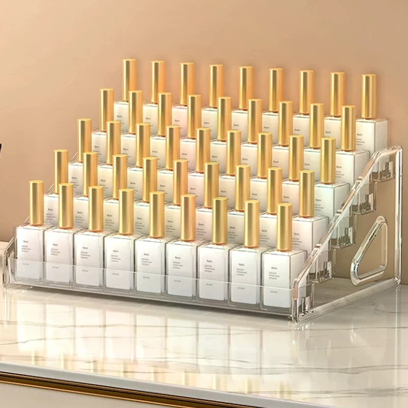 3/4/5/6/7 strati acrilico cosmetico smalto per unghie orgaizer espositore rossetto profumo trucco rack di stoccaggio