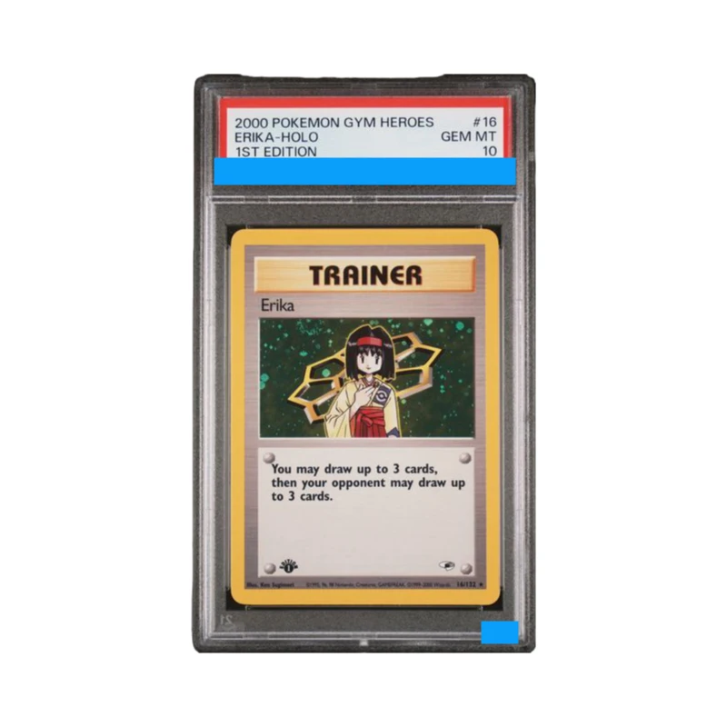 

Proxy 2000 POKEMON GYM HEROES #16 ERIKA-HOLO 1ST EDITION Authentication Grading 10 Collection Game Card