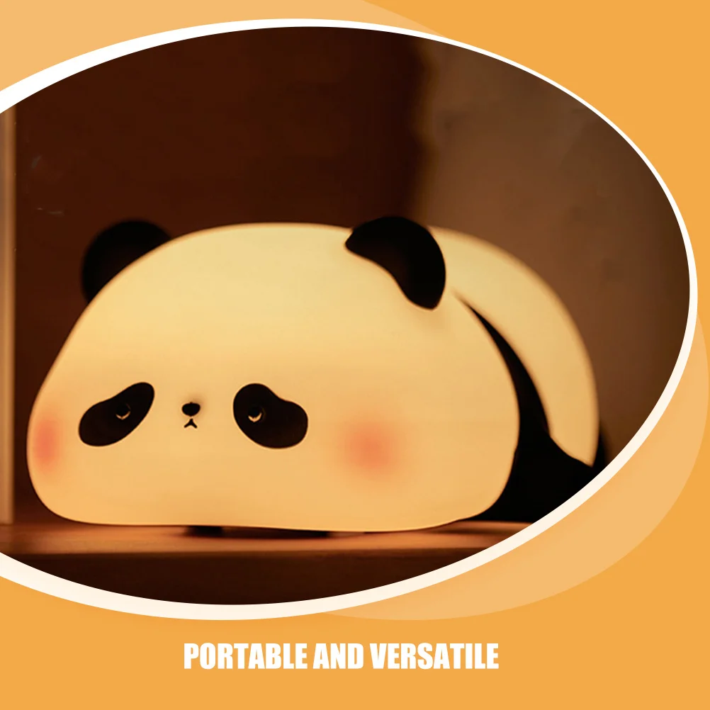 1 قطعة الباندا سيليكون ضوء الليل قابلة للشحن Led التحكم باللمس قابل للتعديل سطوع أباجورة لغرفة الحضانة