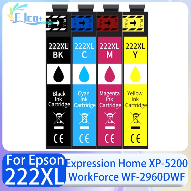 

Чернильный картридж 222XL T222XL для Epson 222XL T222, совместимый с принтером Epson WorkForce WF-2960DWF Expression Home XP-5200