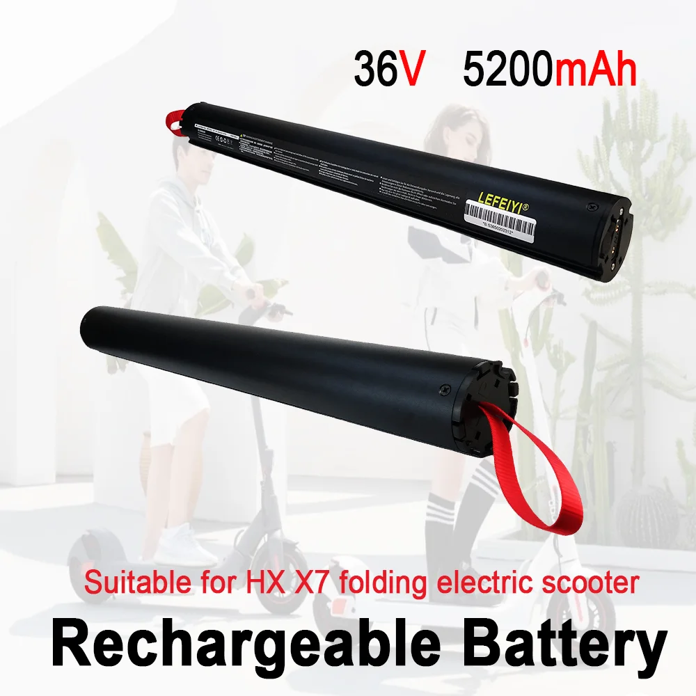 36V 5200mAh X7 Scooter Battery Foldable Built-in Rechargeable Batteries for Huanxi HX X7 Scooter Electric Scooter Battery 36v