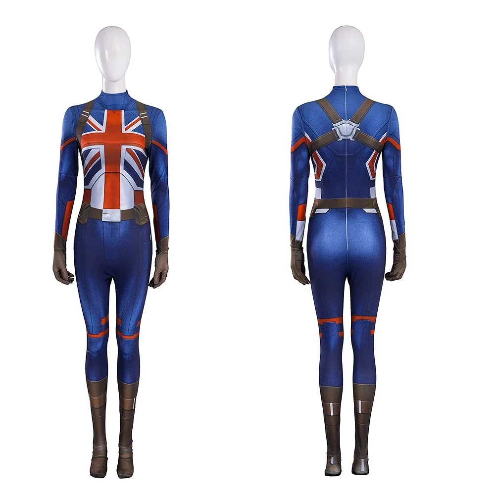

Костюм для косплея агента Пегги Картер, женский комбинезон для взрослых, комбинезон капитана Картер, униформа с 3D-печатью для Хэллоуина и карнавальных вечеринок
