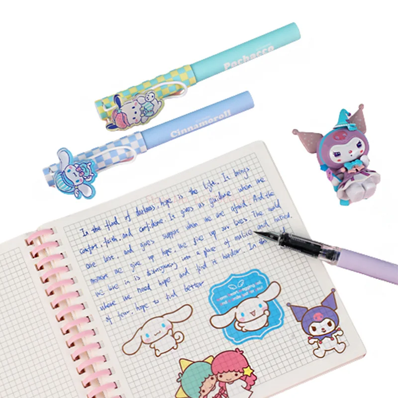 Sanrio Series Patch Pen High Appearance Level Cute Cartoon Ef Tip Erasable Blue Pen For Students Office Writing Wholesale Gifts