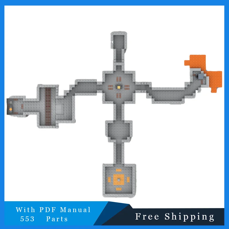 

553 PCS MOC Building Blocks MOC Famous Underground City Grotto Model For Boys Adults DIY Assembly Toy Set Birthday Festival Gift