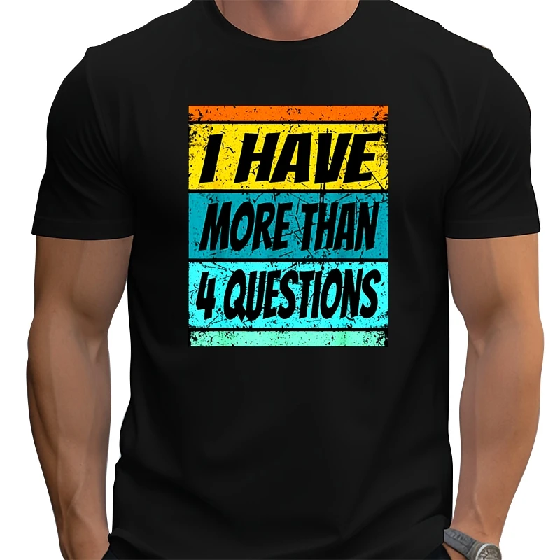 

I Have More Than Four Questions Shirt Passover Kids T-Shirt Letters Printed Sayings Quote Graphic Tee Tops Personality Outfits