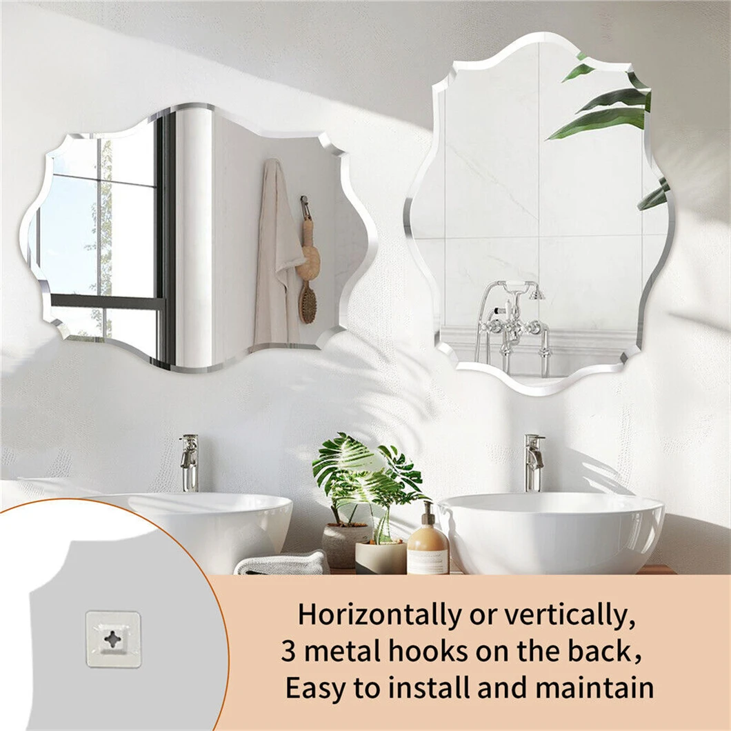 Scalloped Frameless Wall Mirror 4