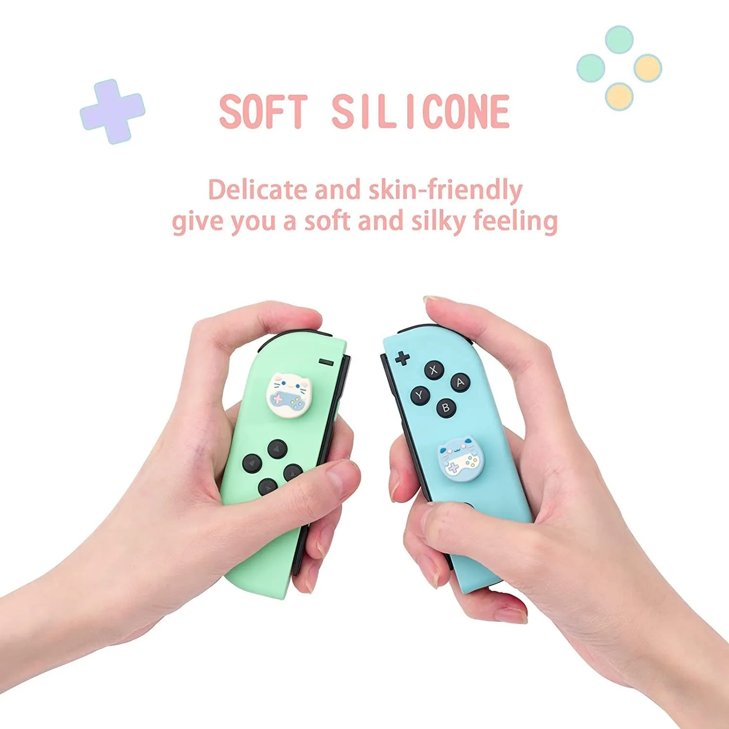 GeekShare Joystick Caps Switch Oled Joy-con Protective Cover Cute Game Cat Soft Thumb Grip Caps For Nintendo Switch Lite