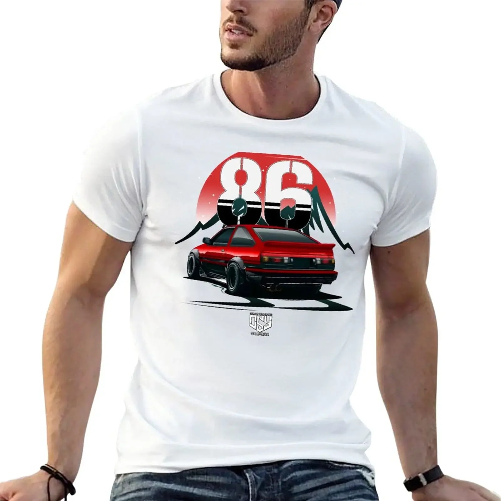 

AE86 Trueno (RED) T-Shirt korean fashion hippie clothes men clothes