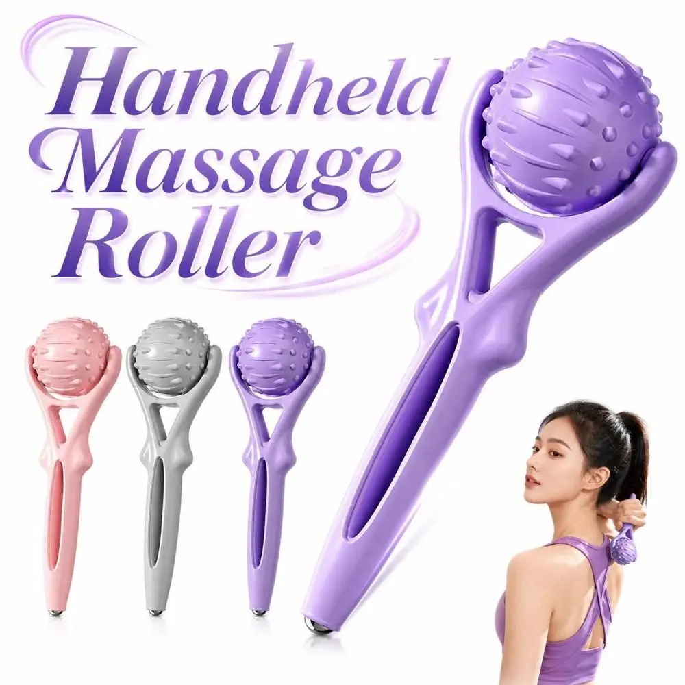 Ergonomic Handheld Massage Roller Smooth Multipurpose Trigger Point Massager Comfortable Lightweight Muscle Relief Roller