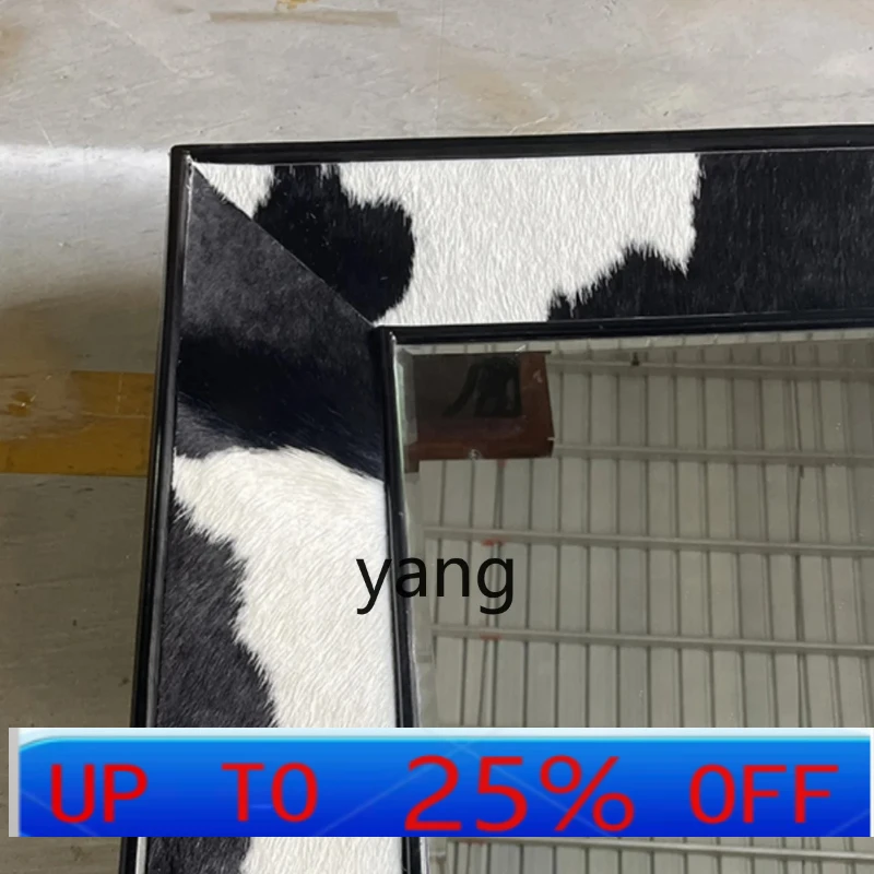 

LMM Milk Cowhide Fashion Simple Dressing Mirror Decorative Bathroom Full Body Floor Mirror