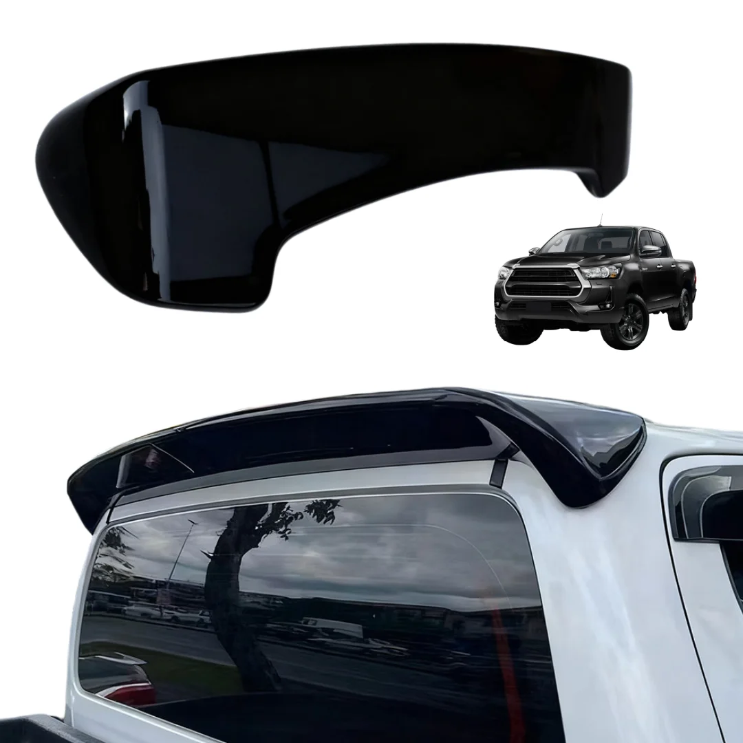 

Rear Roof Spoiler Wing Fit for Toyota Hilux Revo 2015-2024 2025 Spoiler Lip Fits All Cab Types Trunk Lid Lip Wing (Glossy black)