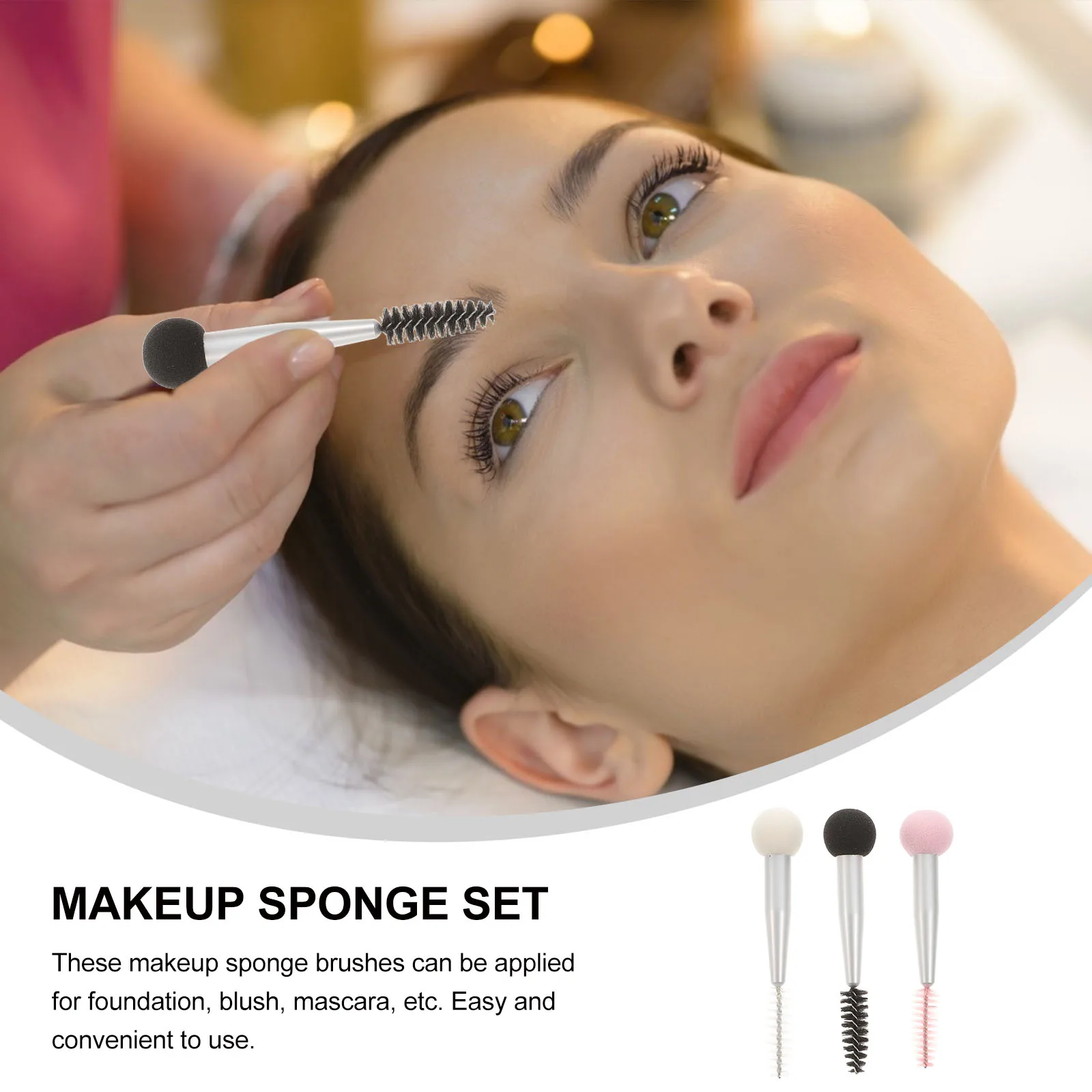 

6 Pcs Eyebrow Makeup Brush Eyelash Sponge Shadow for Aluminum Applicator Child Sponges