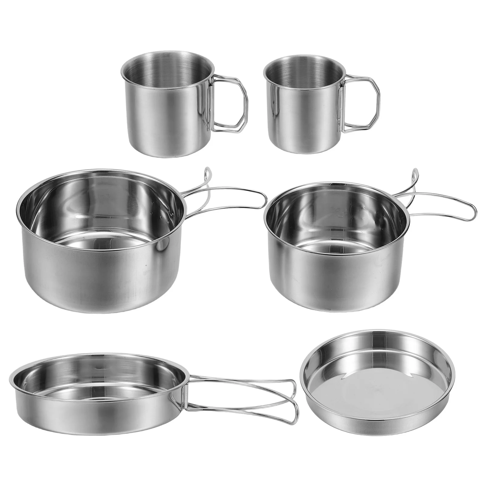 

Camping Cookware Kit Stainless Steel Foldable Outdoor Cutlery Set Portable Hiking Backpacking Cooking Utensils Picnic Tableware