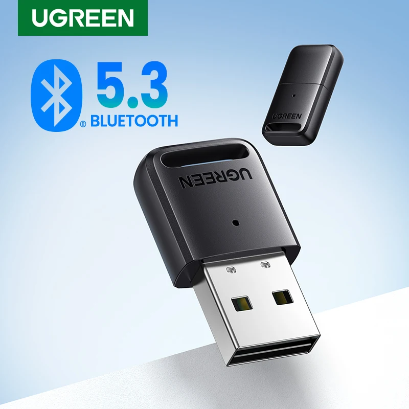 

UGREEN USB Bluetooth 5.3 5.0 Dongle Adapter for PC Speaker Wireless Mouse Music Audio Receiver Transmitter Aptx Bluetooth 5.0