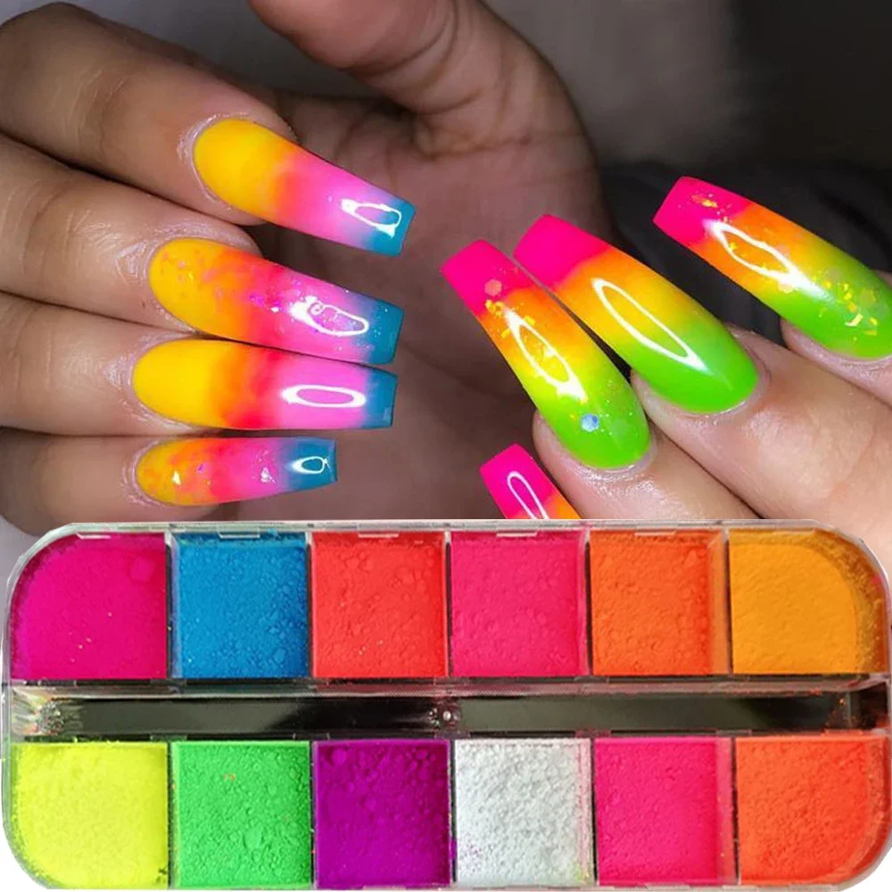 Paleta de sombras de ojos, 12 colores, mate, neón, azul, verde, rosa, rojo, resistente al agua, pigmentos fluorescentes, paleta de maquillaje de larga duración