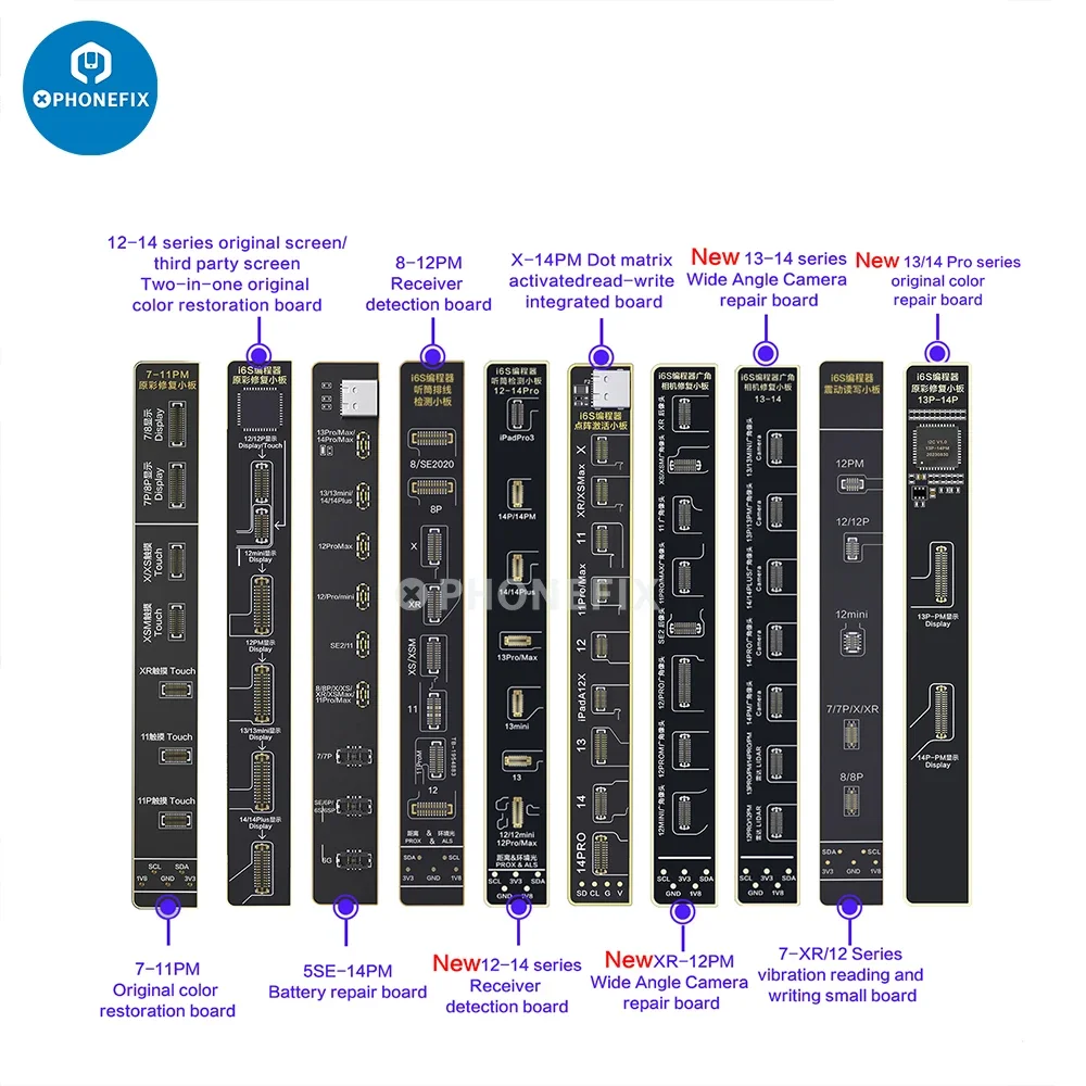 Imagem -06 - Programador Inteligente Tela Original True Tone Bateria Face id Câmera Traseira Reparo de Problemas Pop up Iphone 615pro Max I2c I6s