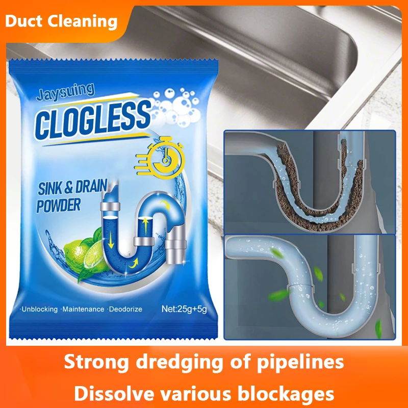 Pipe Dredging Powder Kitchen Water Piping Drain Cleaner Stubborn Dirt Remover Toilet Sewer Closes Tool Home Clogging Drain Tools