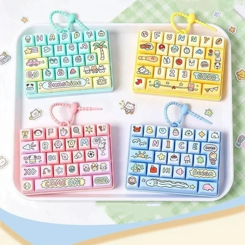 26 Grid Keyboard Keycap Fidget Clicker Portable Anti Stress Toy 1PC for Kids Students Boredom Killing Tool