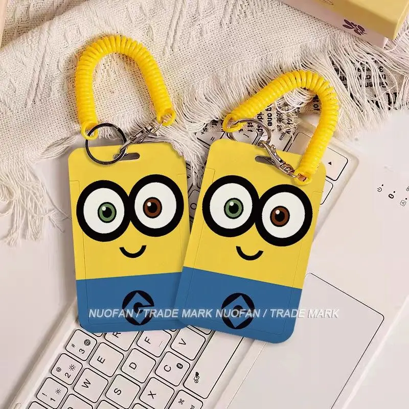 Zdjęcie 4: Uroczy, modny, kreatywny etui na karty z motywem Minionków dla chłopców i dziewcząt ze smyczą, idealny na prezent urodzinowy dla przyjaciół.