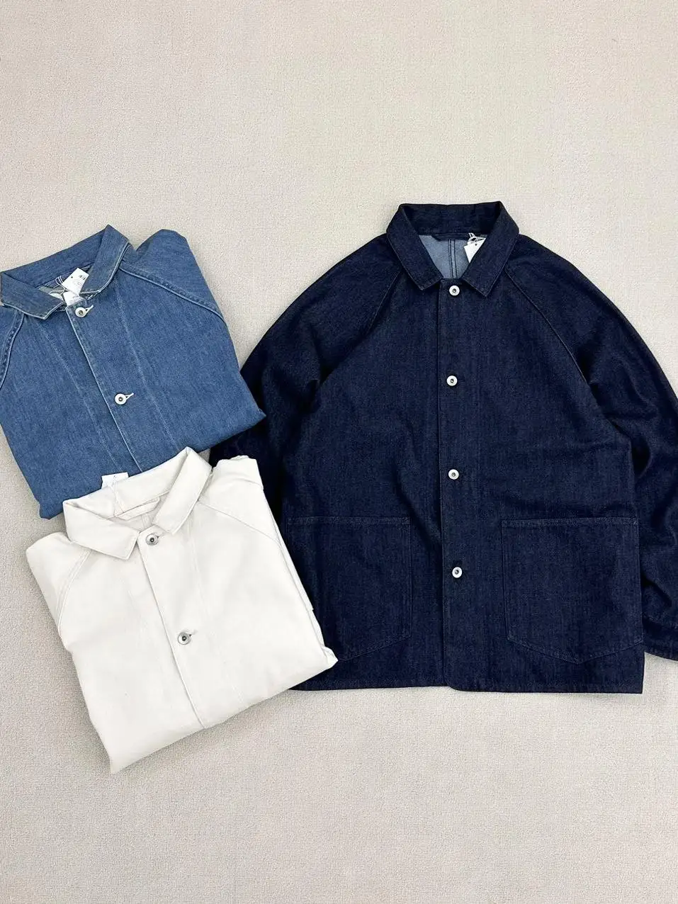 NANAMICA 24SS Vintage washed blue-dyed denim jacket