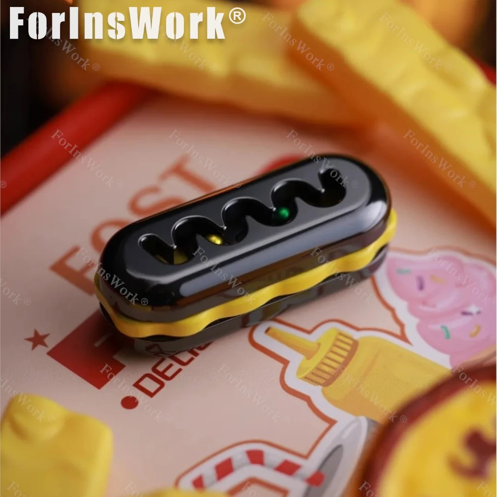 ROGUE&OS Hambuger 마그네틱 푸시 슬라이더 EDC 감압 장난감 Figete 장난감 마그네틱 장난감 데스크 장난감