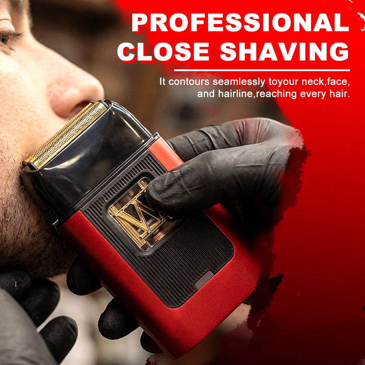 WMARK Shaver Professional Beard Trimmer Electric Shaver 10000 RPM Vector Motor Razor Shaving Machine Metal Shaver for Men NG-XS1