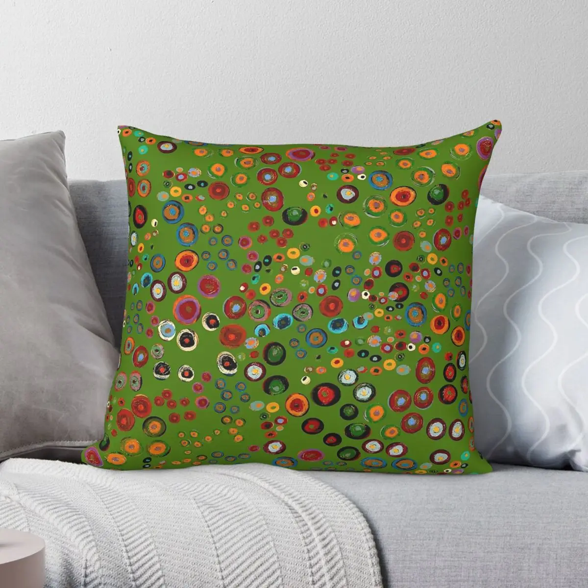 Enchantment Spirals On Lawn Square Pillowcase Polyester Linen Velvet Printed Zip Decorative Throw Pillow Case Car Cushion Cover