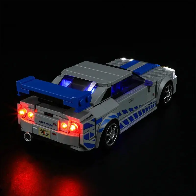 DIY LED Light Kit For LEGO 76917 Speed Champions Skyline GT-R Car (Only LED Light,Without Blocks Model)