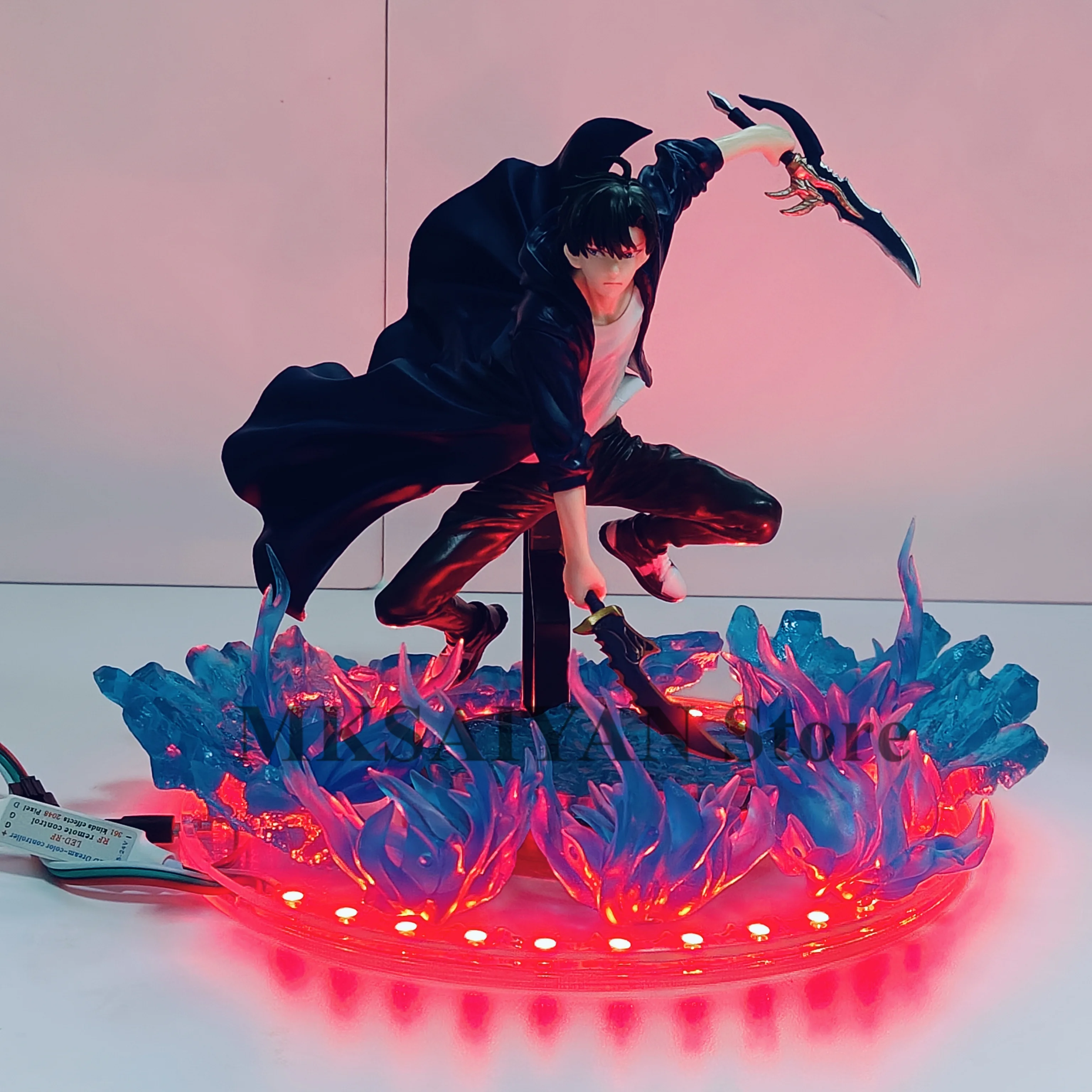 

Anime Solo Leveling Sung Jinwoo Excite Motions Action Figure Toys DIY Atmosphere Lamp PVC Model Collection Figurine