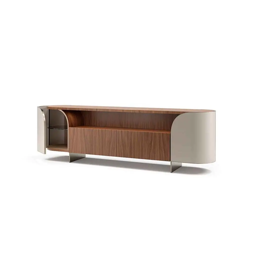 Italian light luxury solid wood dining side cabinet modern simple hotel club locker model room TV cabinet storage cabinet