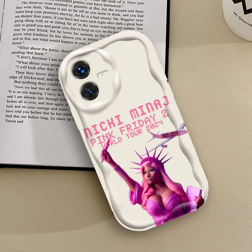 Pink Friday 2 Nicki Minaj Rapper Case For VIVO Y100 Y93 Y91 Y85 Y78 Y77 Y76 Y73 Y50 Y36 Y35 Y28 Y22S Y21 Y21T Y20 Y19 Wave Cover