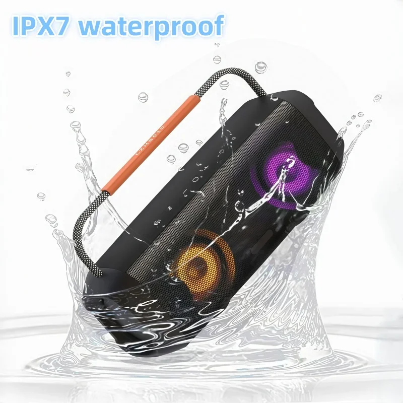 Subwoofer inalámbrico Bluetooth 5,3 Caixa De Som sonido envolvente estéreo alta potencia 60W portátil al aire libre IPX7 altavoces impermeables RGB