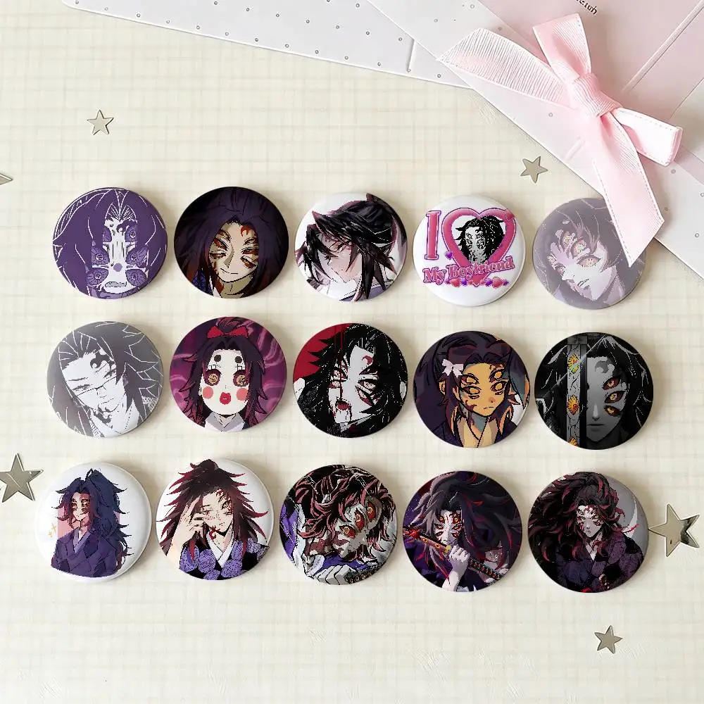 K-Kokushibo Badges Tinplate Soft Button Pin Brooch Metal Badge Custom Jewelry Accessories Hat Bag Lapel