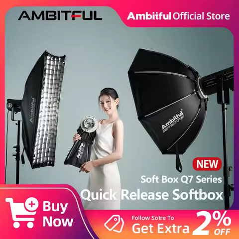 NEW AMBITFUL Q7 Series 55cm 65cm Quick-release Softbox Side Wing Open Octagon Softbox With Grid