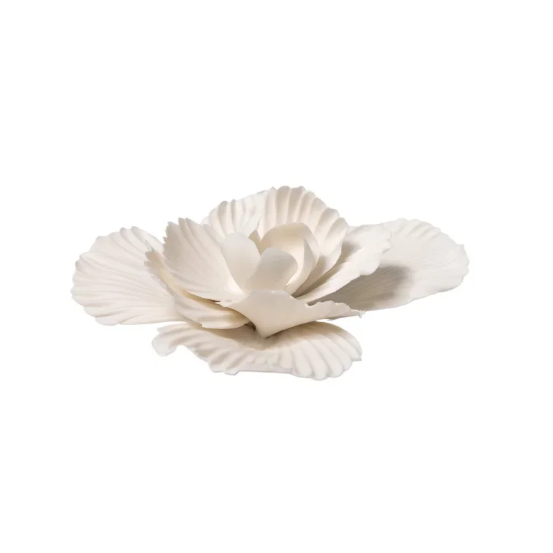

New Chinese-style wabi-sabi wind sales office, peony flower ceramic model room, study entrance aisle, soft vase