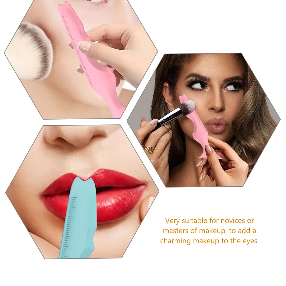 

2 Pcs Contour for Makeup Beauty Aid Eyeliner Tool Applicator Silica Gel Eyeshadow Stencils