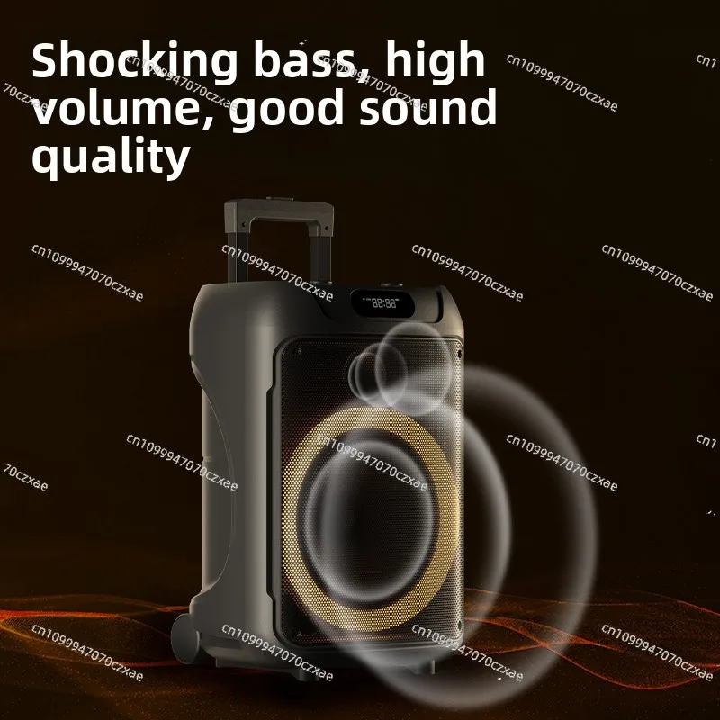 Square Dance Audio Outdoor Performer Home K Song Mobile Tie Rod Large Volume Bluetooth Speaker with Microphone