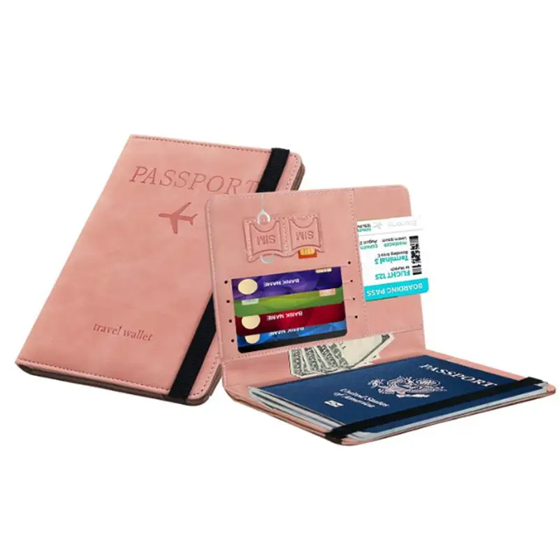 الرجال محفظة من جلد PU جواز سفر محفظة بطاقة الذكور إكسسوارات السفر اليد حمل جواز السفر بطاقات الأعمال حامل المحفظة #5