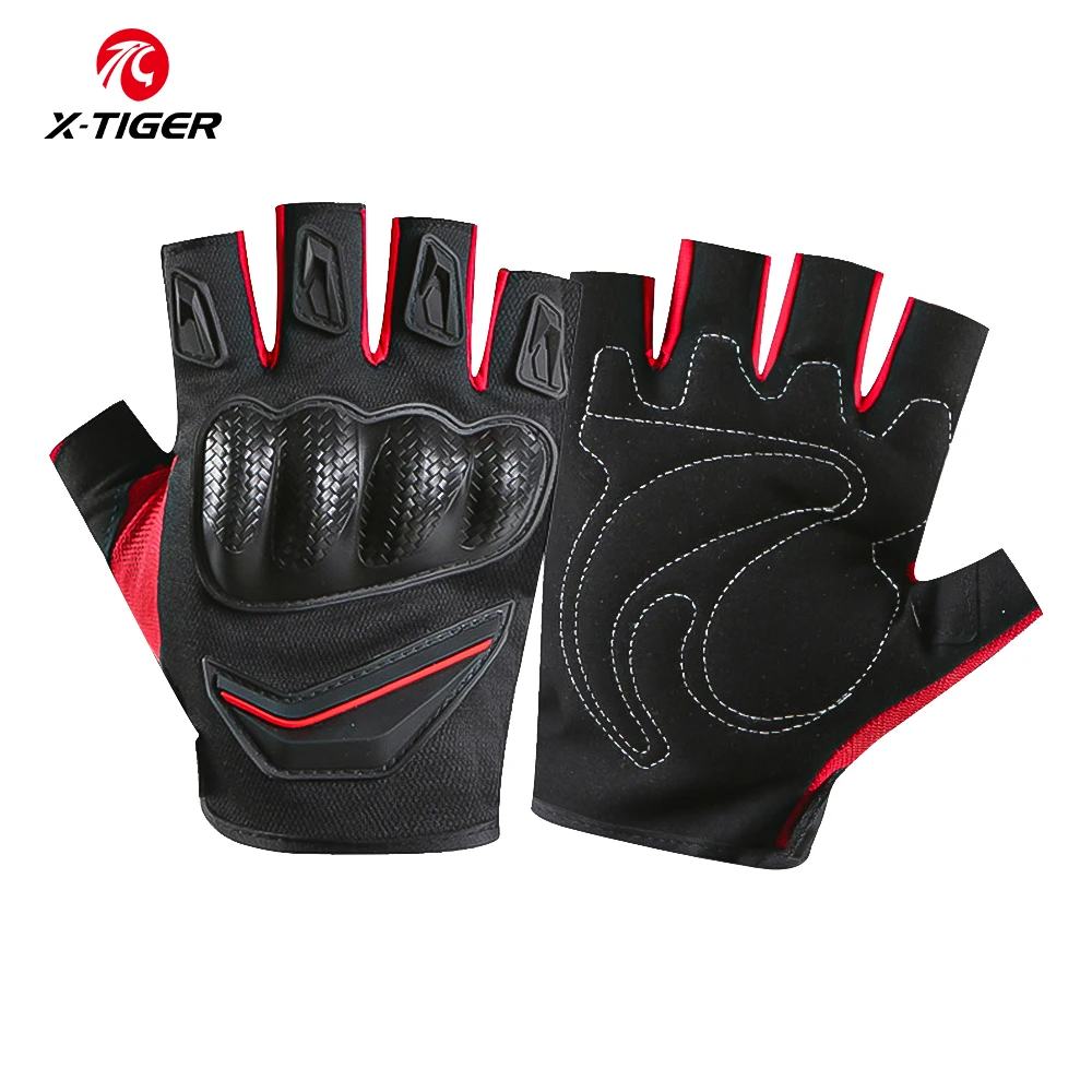 

X-TIGER Cycling Half Finge Motorcycle Gloves Men Outdoor Military Tactical Gloves Sports Hunting Moto Motocross Gloves Guantes