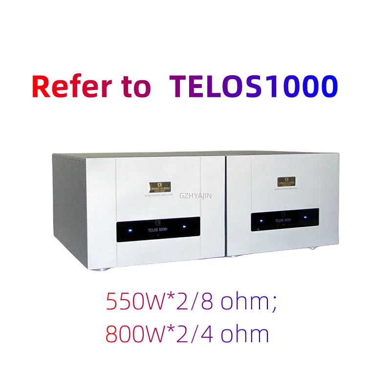 2 PCS  Refer to Gao Wen TELOS1000 line fully balanced split pure post-stage HIFI power amplifier 550W*2/8 Euro; 800W*2/4 Euro