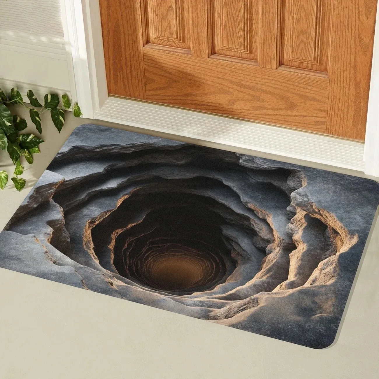 D Vortex Optical Illusion Entrance Doormat Home Decor Carpet Indoor Outdoor Floor Mat Living Room Bedroom Bath Kitchen Rug