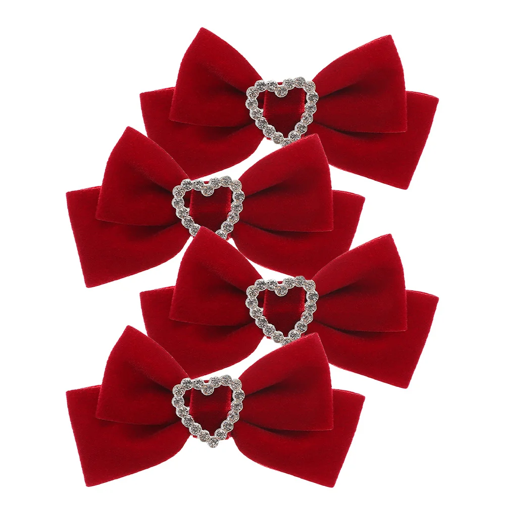 

2Pairs Big Bow Hair Clips Cute Hair Accessories Decorative Clips for Little Girls Birthday Wedding Party Photo Gift