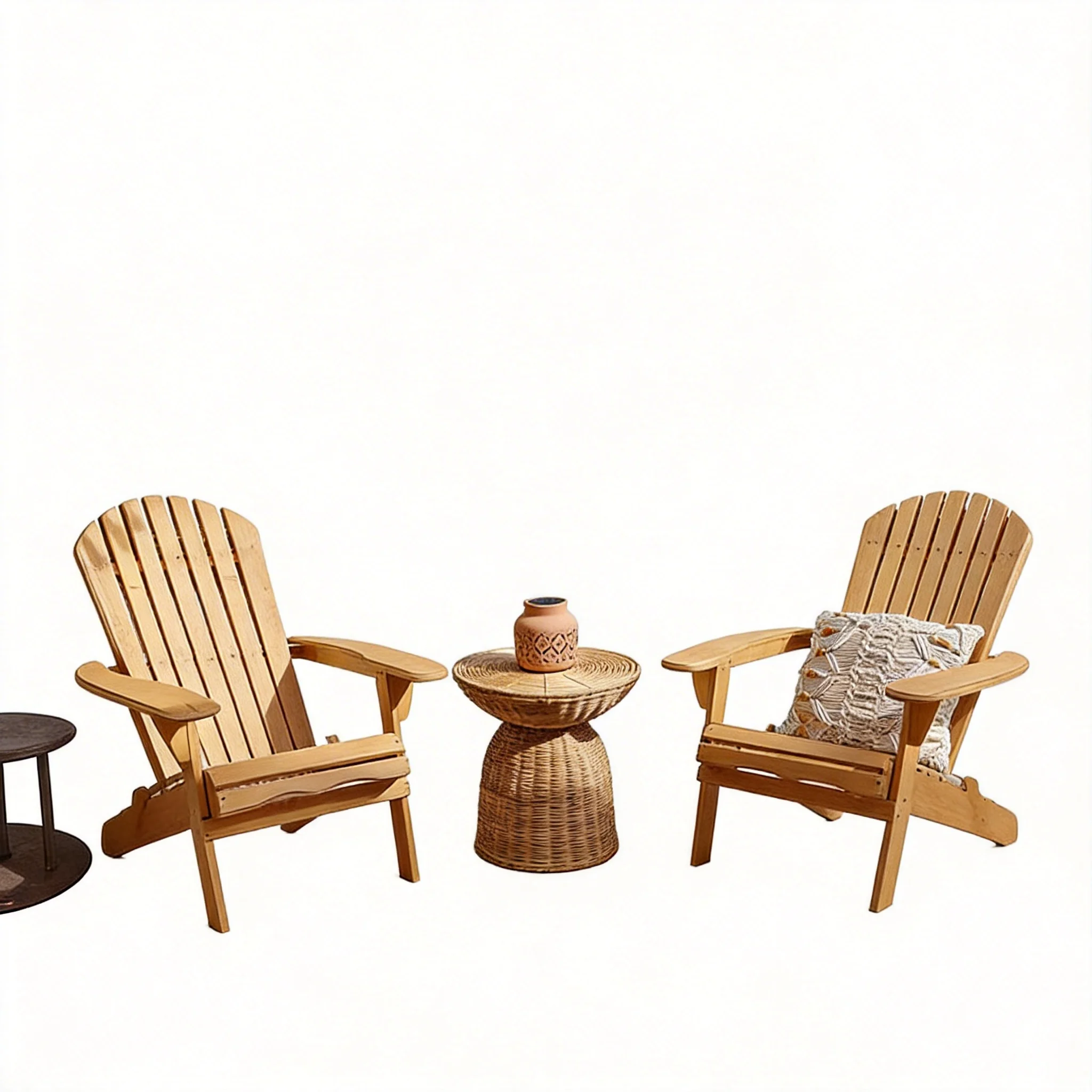 & Modern Solid Wood Aluminum Lounge Chair Folding Design Comfortable Backrest Full Color Printing Model for Hotel Outdoor