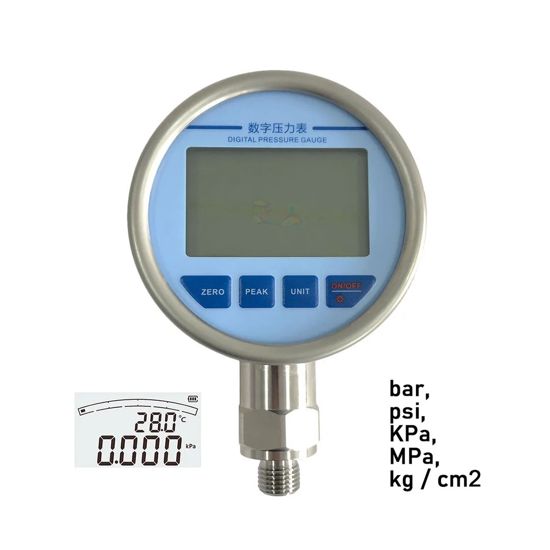 

Battery Powered Water Pressure Gauge Accuracy 0.2% Stainless Steel for Gas Liquid Fuel Hydraulic Oil Air