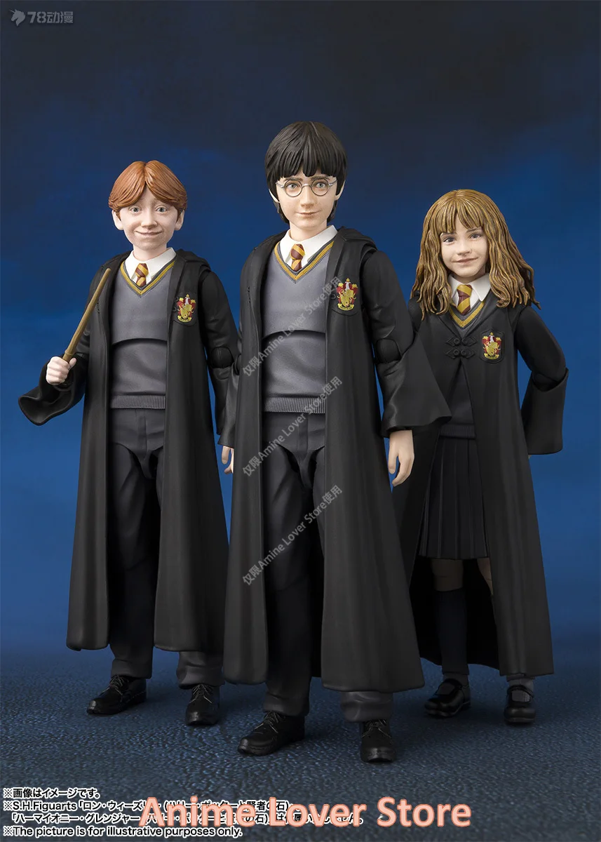 In Stock 100%Bandai Original S.H.Figuarts SHF Harry Potter Ron Weasley Hermione Jean Granger Severus Snape Anime Figures Toy